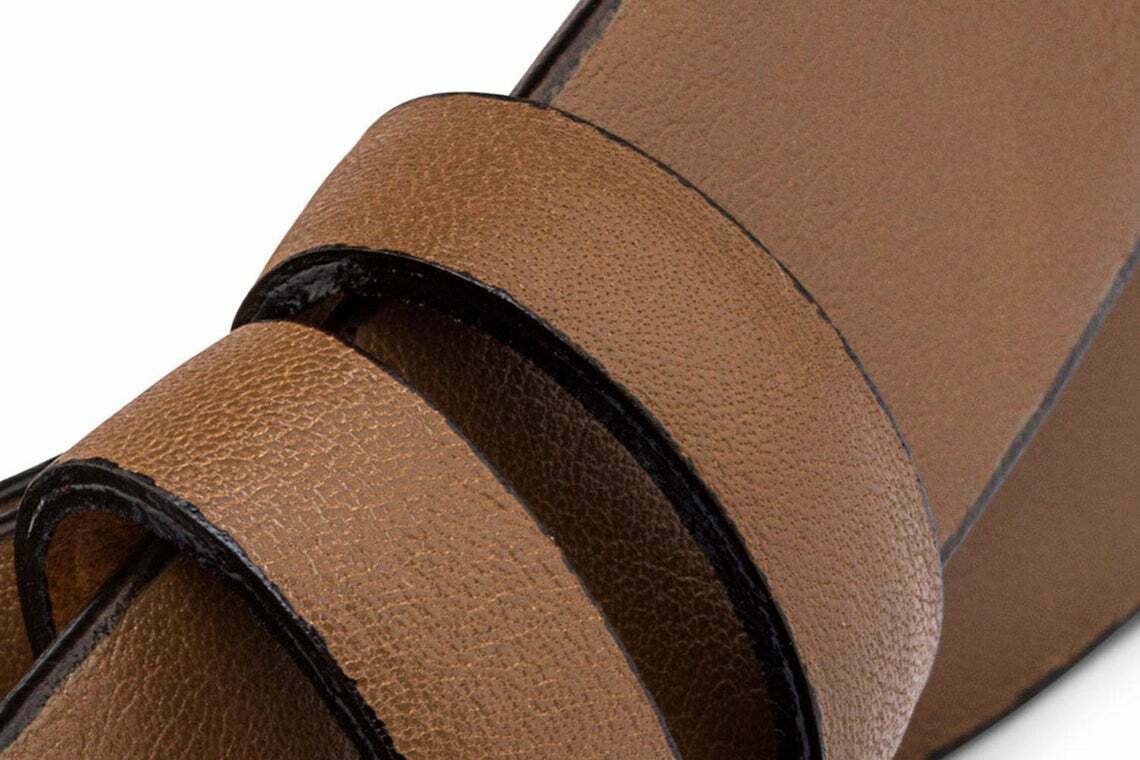 Brown Belt Strap No Buckle Beige Tan For Ferragamo Adjustable Mens Genuine 25mm