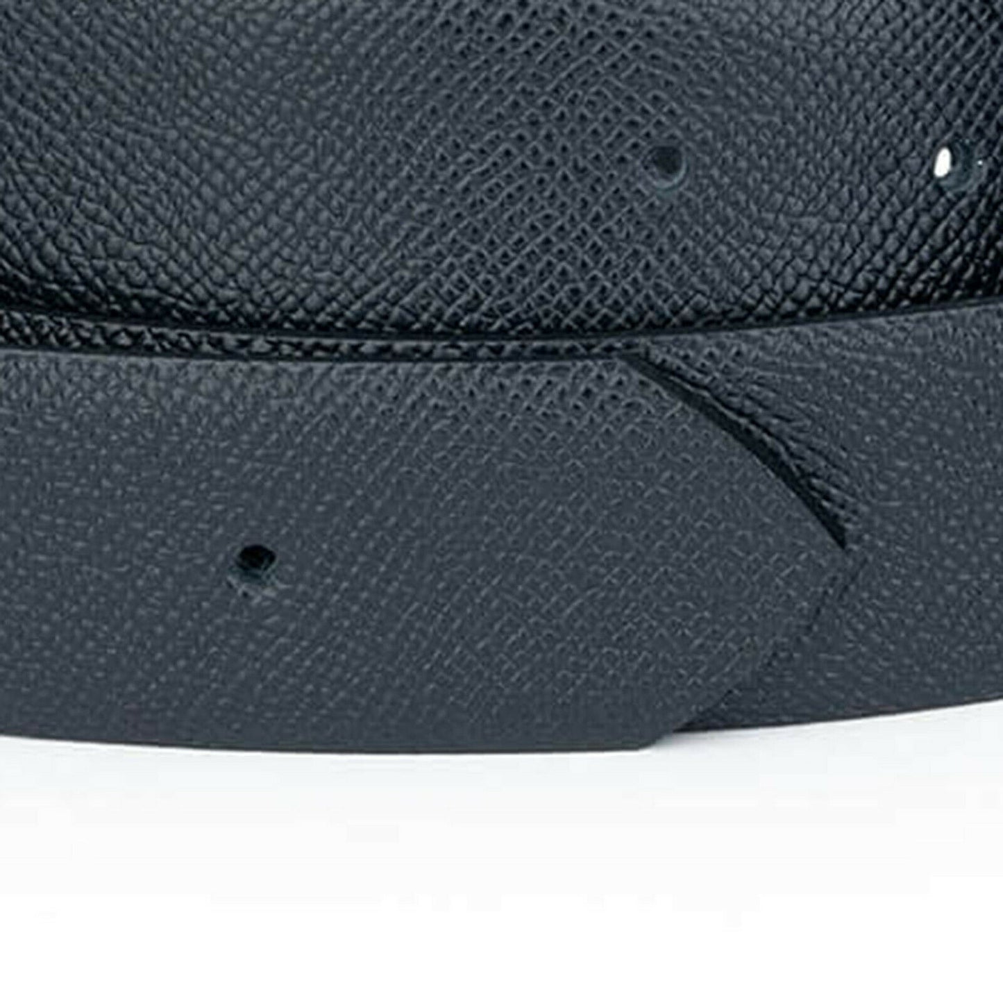 Black Belt Strap For Montblanc Buckle Replacement 35 Mm Saffiano Leather Real
