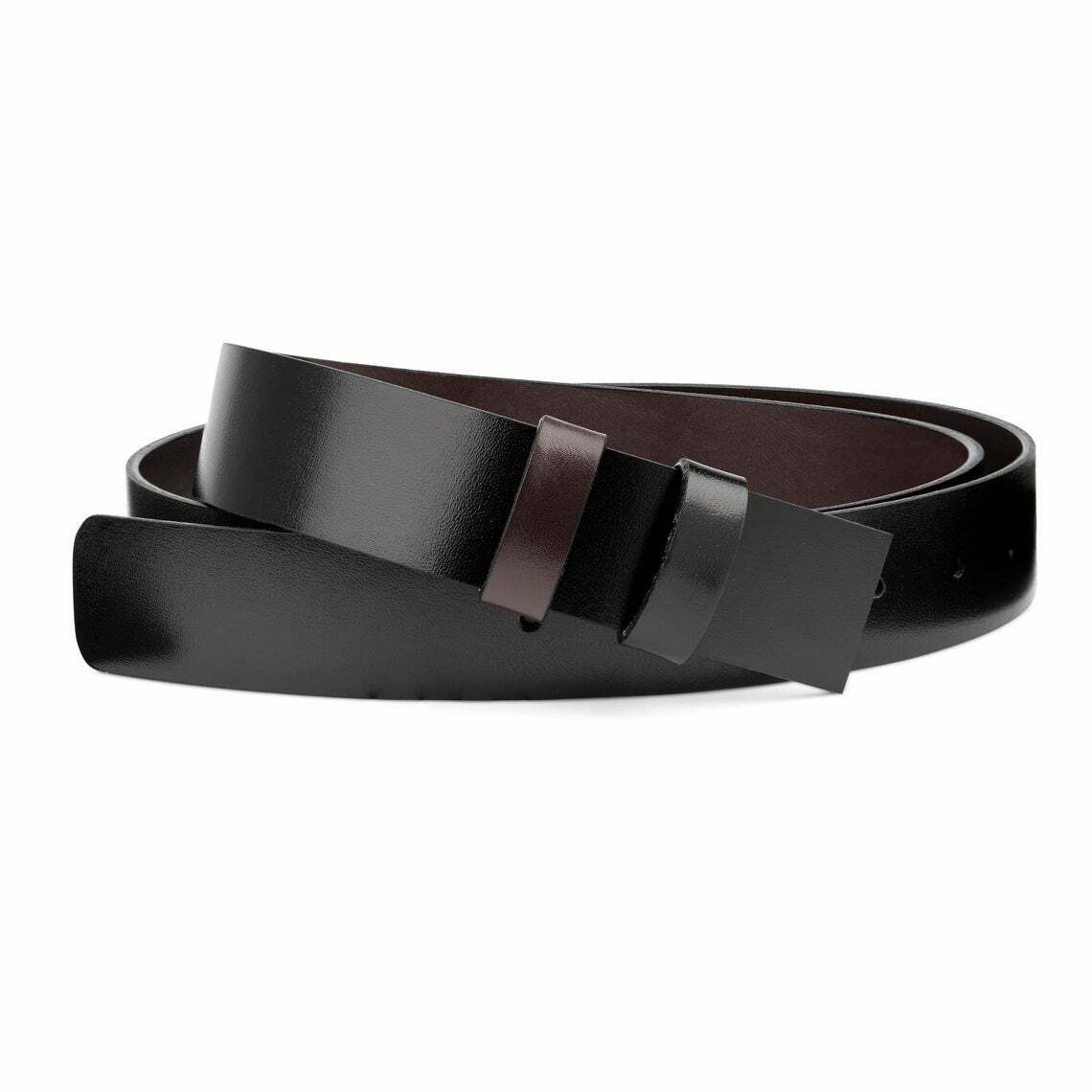 Reversible Belt Mens Leather Strap For Dunhill Belts 35mm Black Brown 1 3-8''