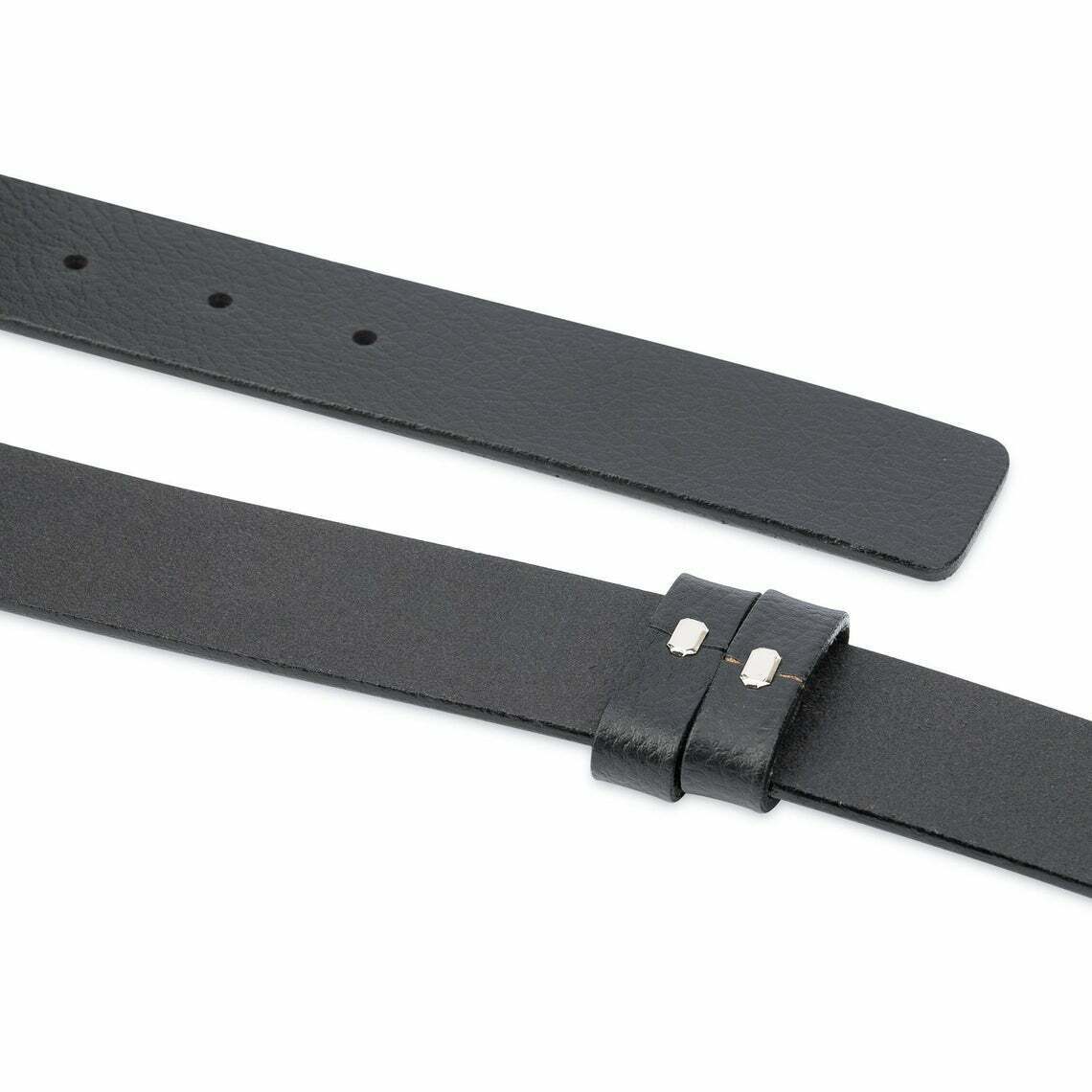 Black Belt Without Buckle For Cartier Belt Mens Genuine Leather Strap 35mm