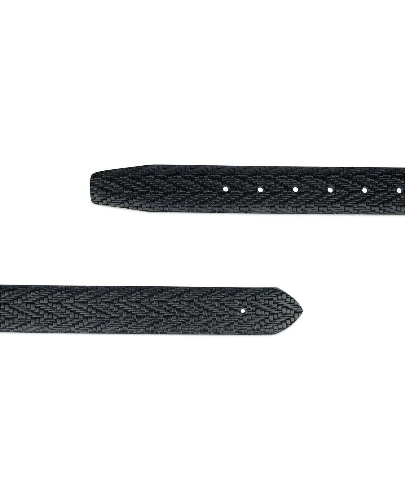 Mens Replacement Belt Straps For Fendi Buckle 35 Mm Black Blue Genuine Leather