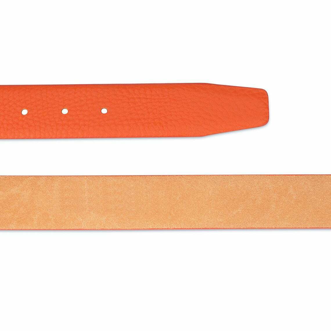 Soft Orange Leather Belt Strap For Dunhill Buckles 35mm Mens Womens Belts