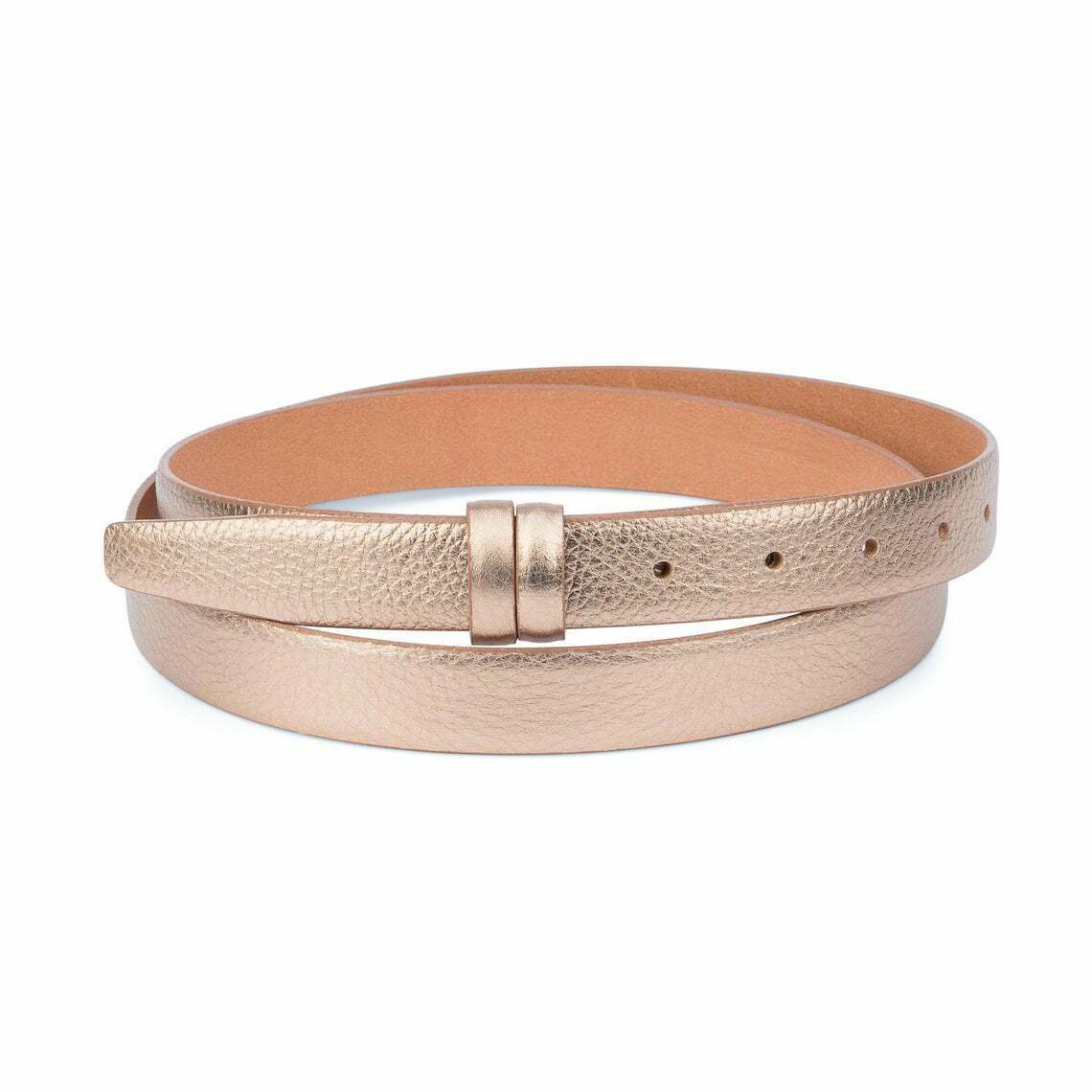 Rose Gold Belt Strap Replacement For Cartier Buckles 25mm Womens 100% Leather