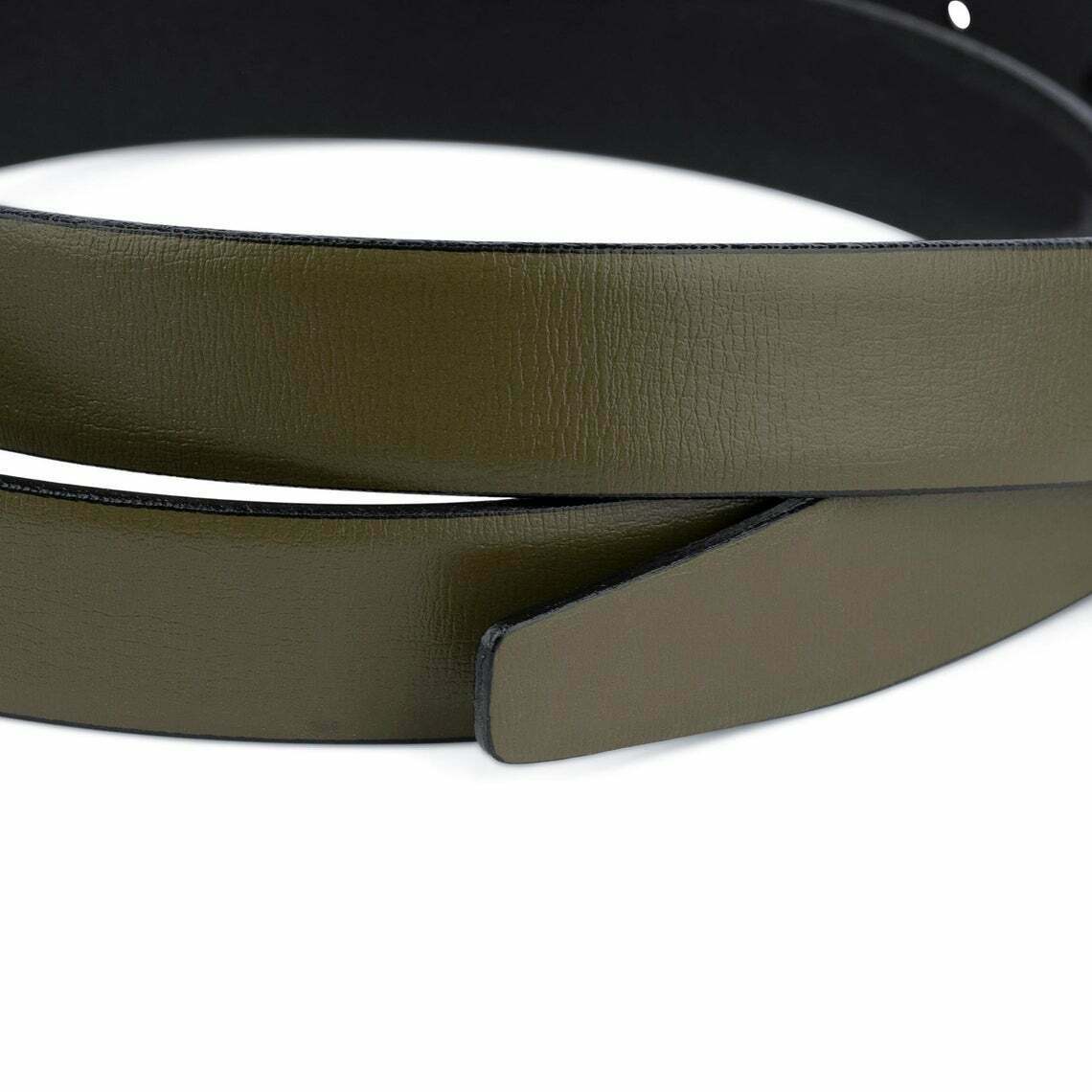 1 Inch Olive Green Belt Strap No Buckle For Cartier 25 Buckles Womens Belts