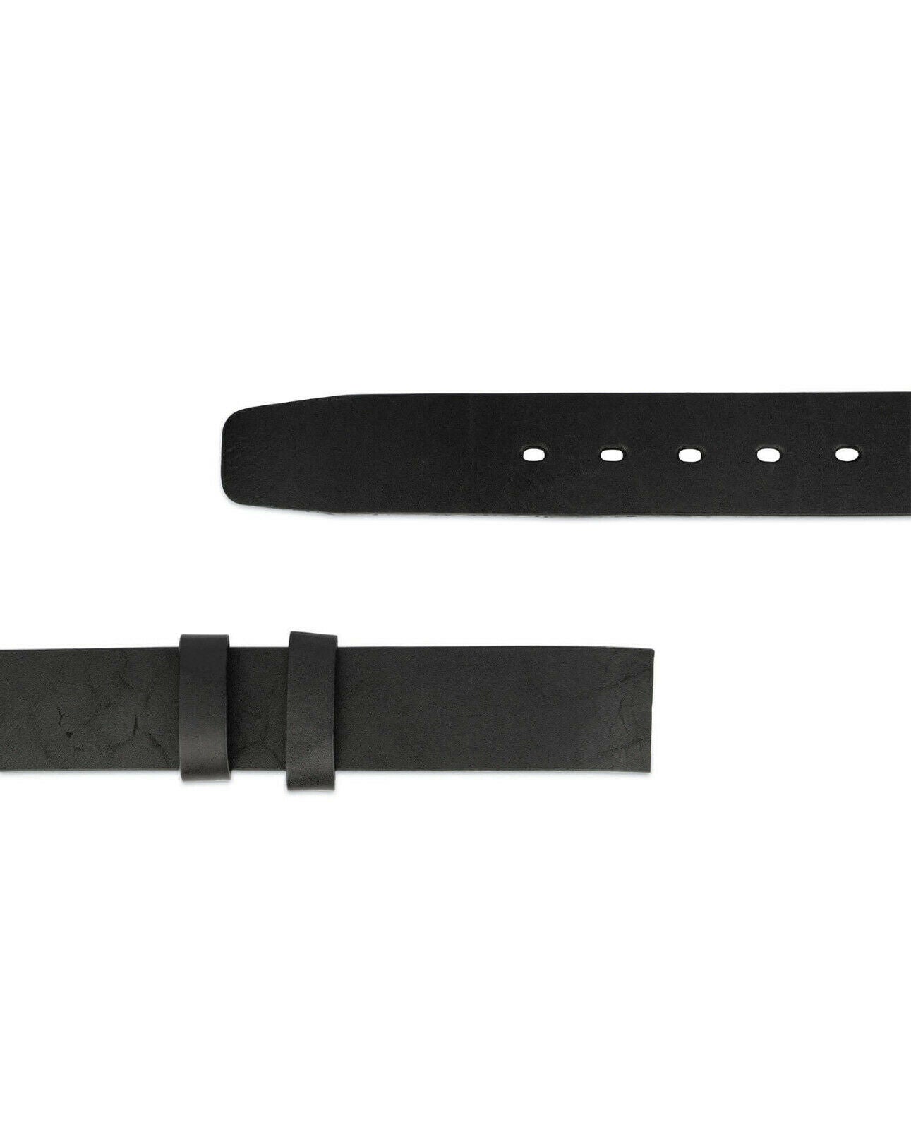 Black Full Grain Leather Belt Strap For Montblanc Buckle 40 Mm Replacement