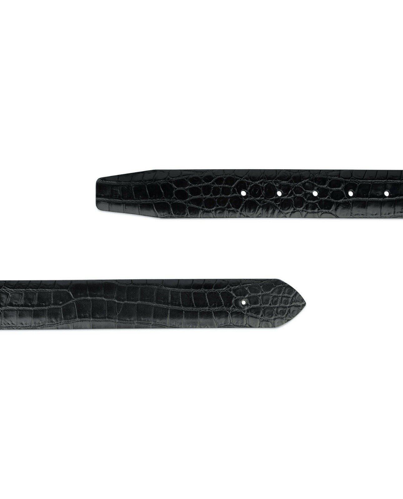 Mens Croco Embossed Belt Strap For Dior Buckles 35 Mm Replacement Real Leather