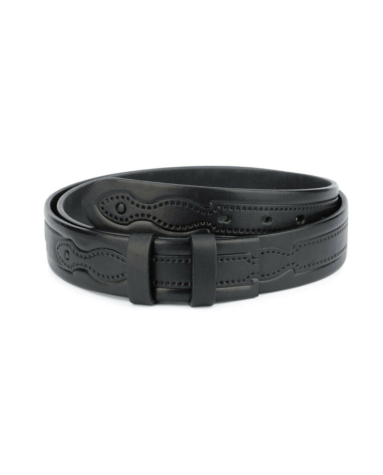 Mens Full Grain Leather Belt Strap For Montblanc Buckles Tooled Genuine 35 Mm