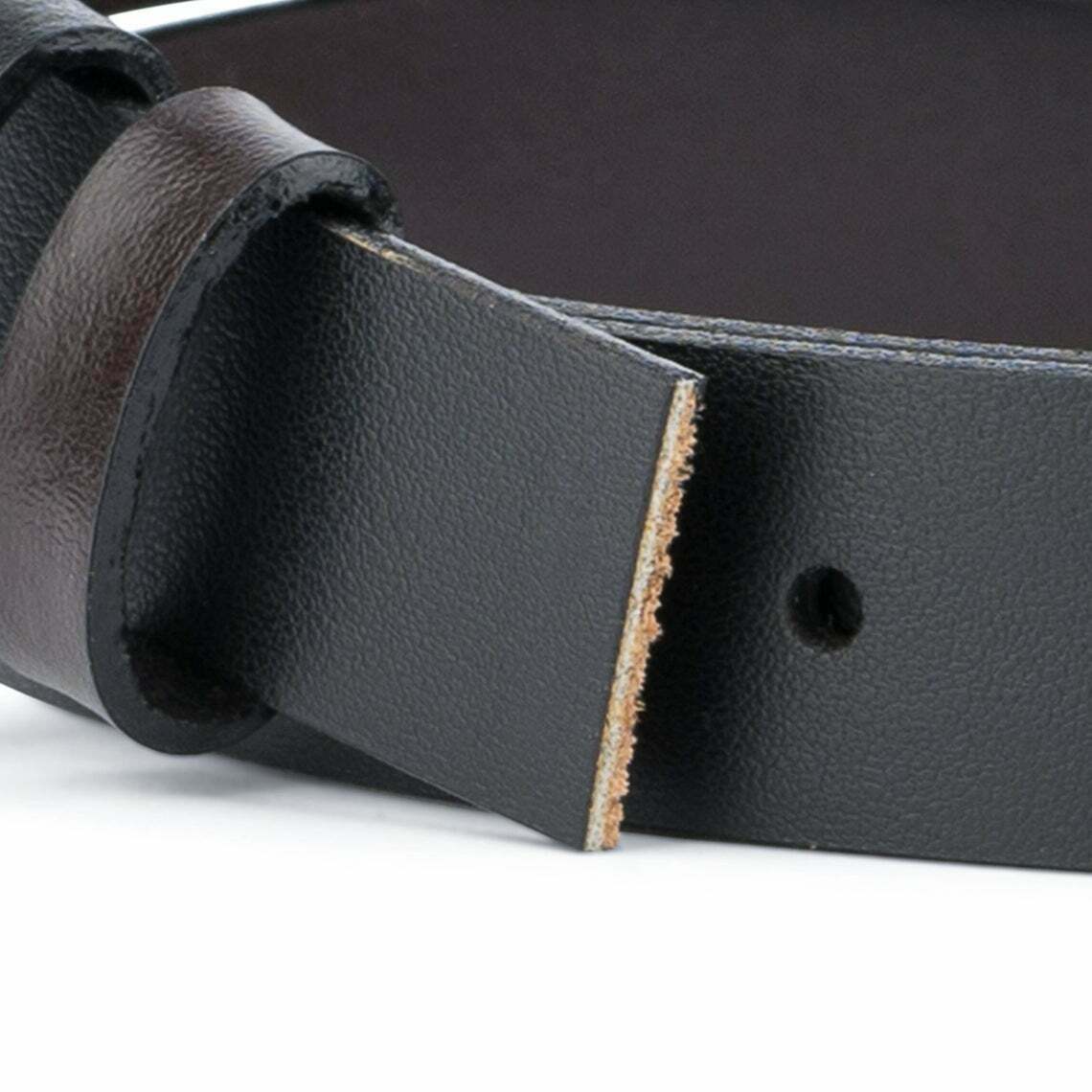 1 Inch Men's Reversible Belt Strap For Cartier Buckles Black Brown 25mm