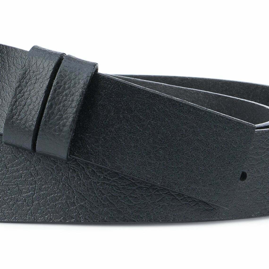 Black Belt Without Buckle For Ferragamo Belt Mens Genuine Leather Strap 35mm
