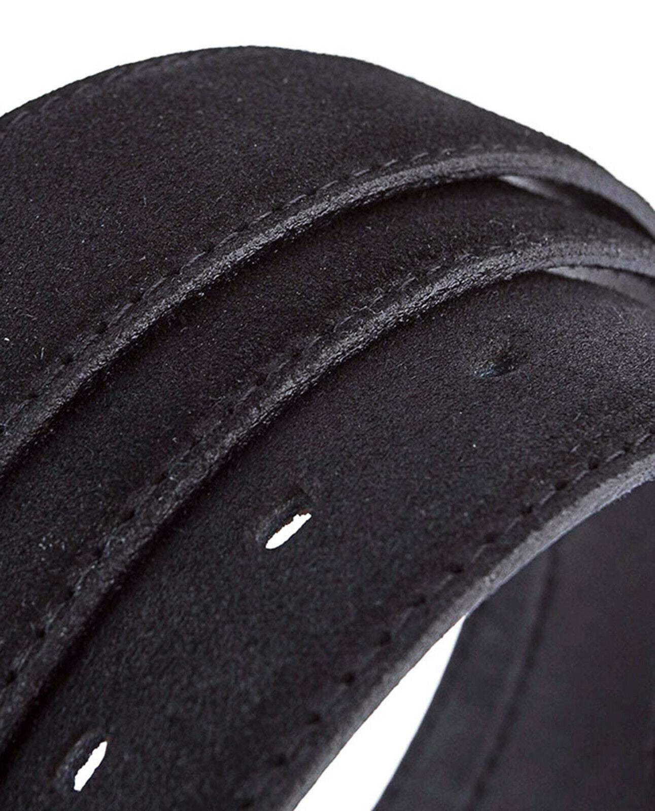 Black Suede Belt Strap Without Buckle For Montblanc 35mm Replacement Strap