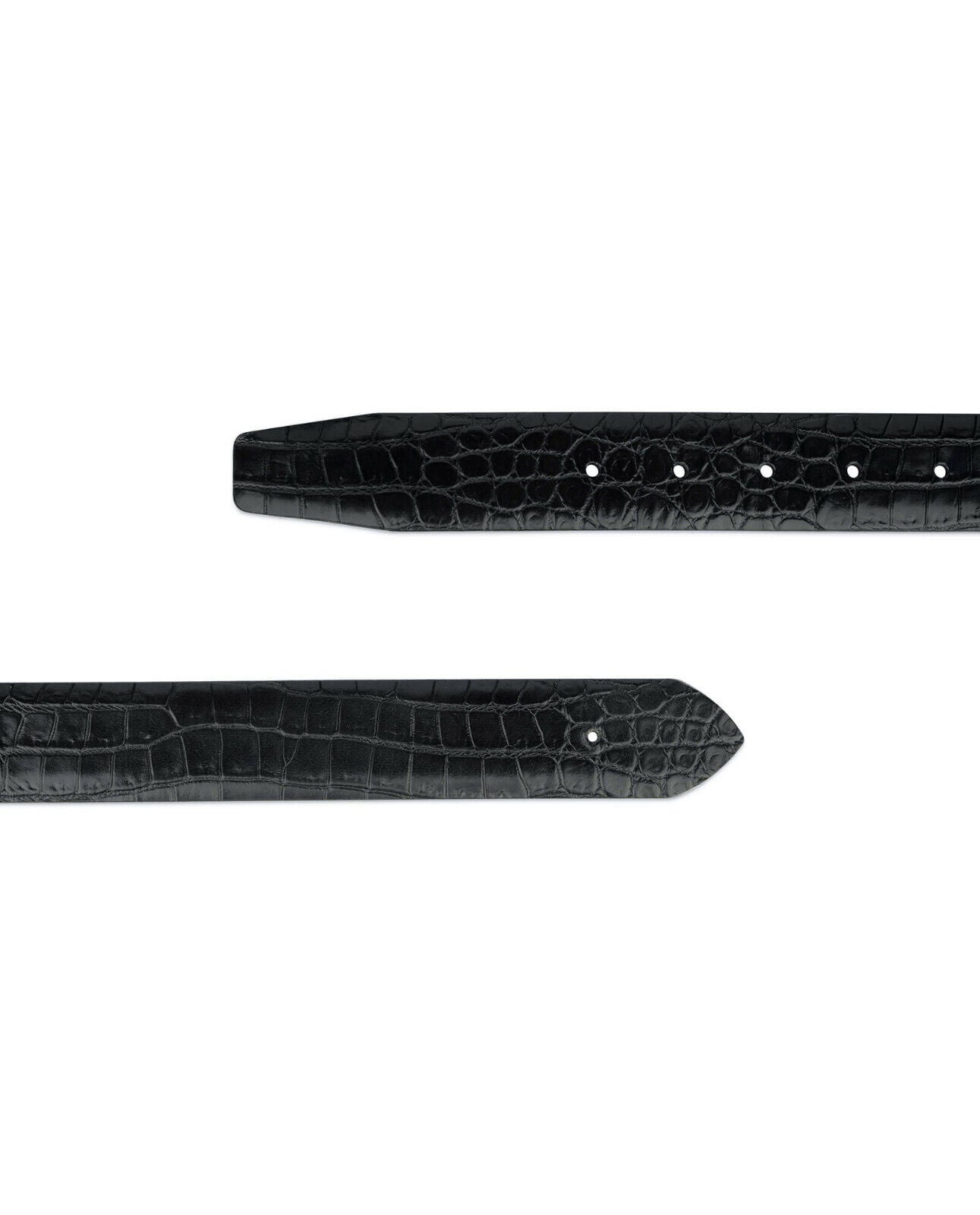Mens Croco Embossed Belt Strap For Louis Vuitton Buckles 35 Mm Replacement Real