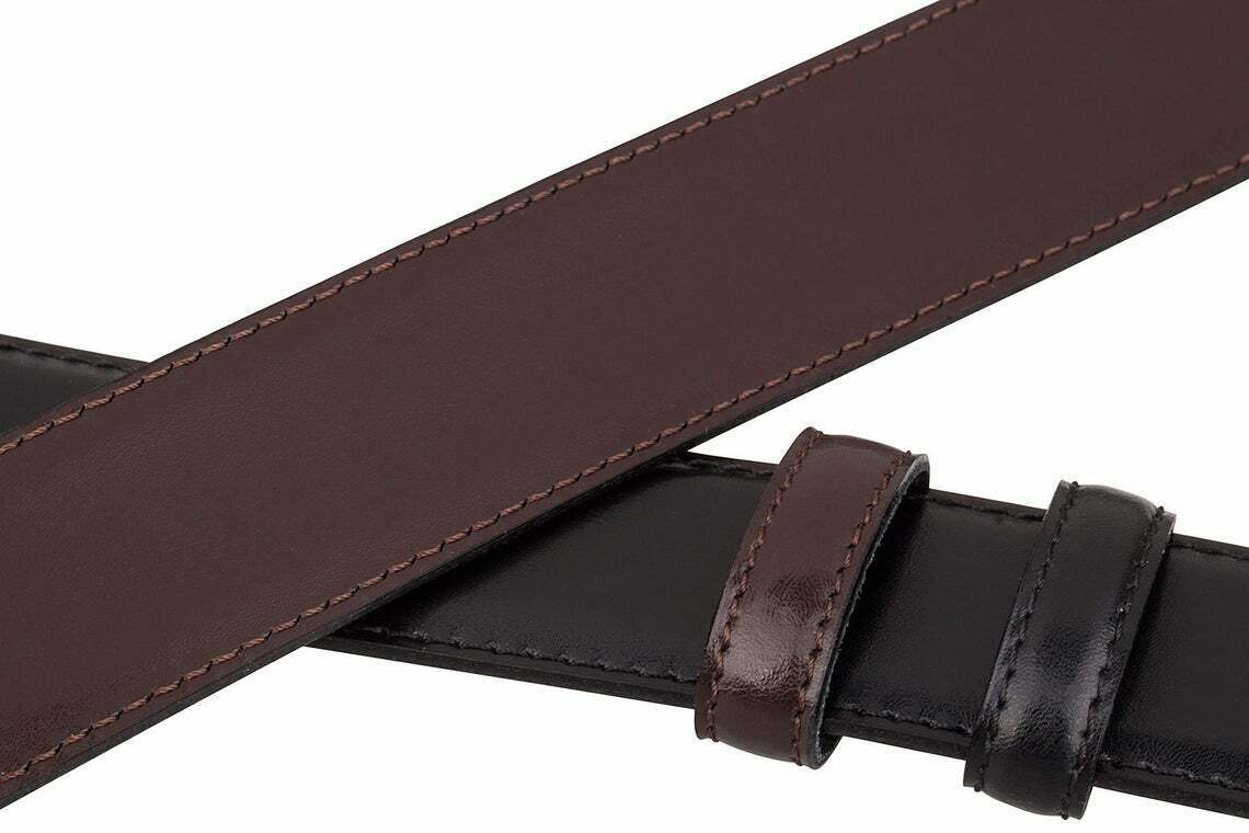 Reversible Mens Belt Strap Black Brown For Ferragamo Buckle 35mm Genuine Leather