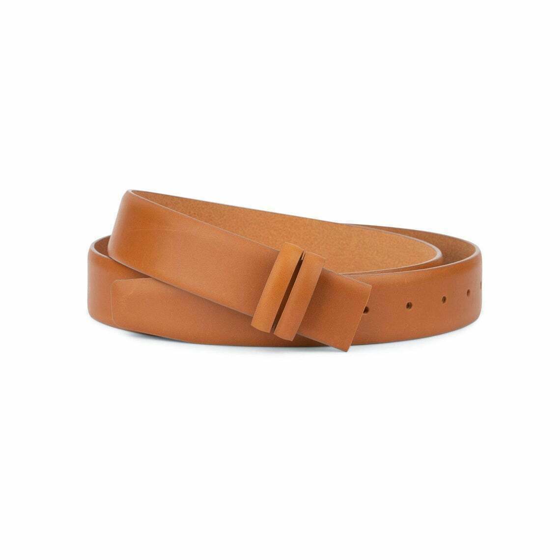 Brown Leather Belt Veg Tan Replacement For Ferragamo 35mm Mens Belts Size 32