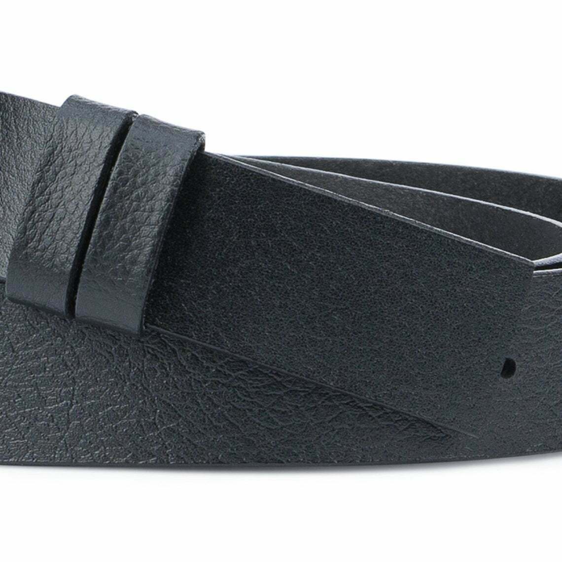 Black Belt Without Buckle For Cartier Belt Mens Genuine Leather Strap 35mm