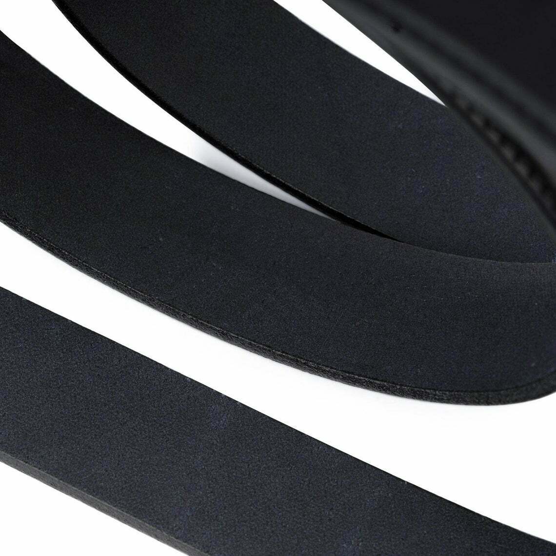 Black Full Grain Leather Belt Strap Replacement For Ferragamo Mens Belts 30mm