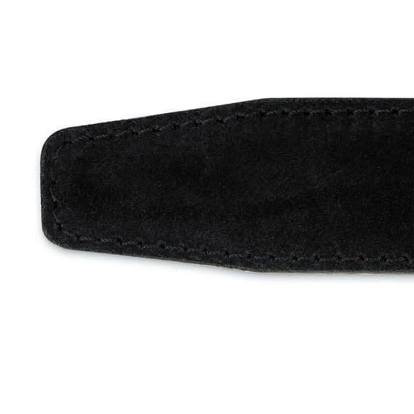 Belt Strap For Dunhill Buckle Black Suede Replacement 35 Mm Genuine Leather