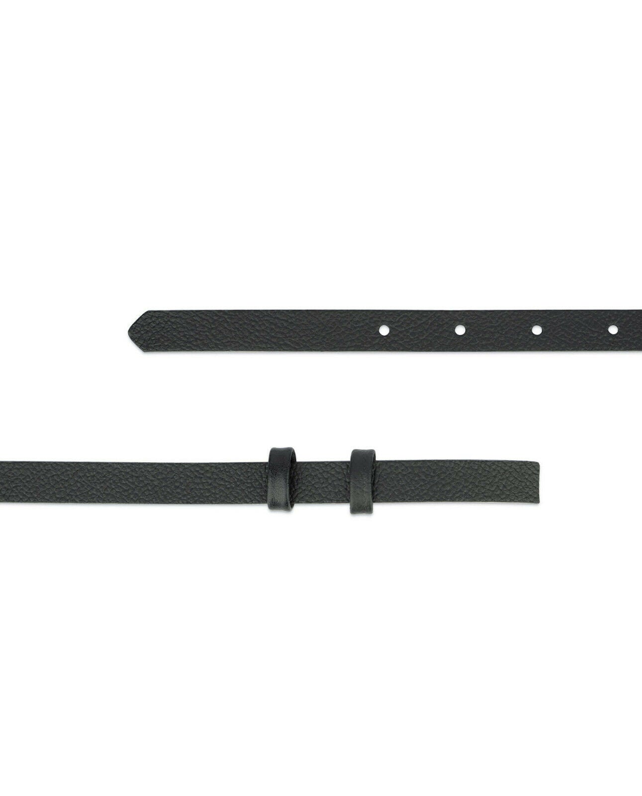 Womens Black Leather Belt Strap Replacement For Dunhill Buckle 15 Mm Thin