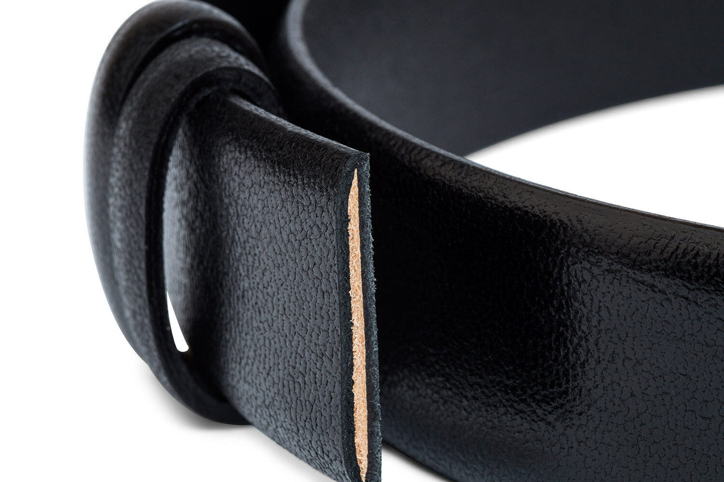 Smooth Leather Black Belt Strap Mens belts For ferragamo buckles Made in Italy