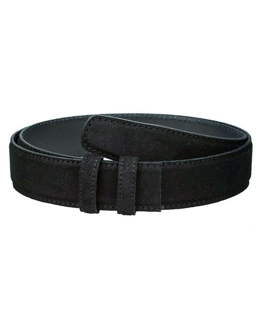 Black Suede Belt Strap Without Buckle For Ferragamo 35mm Replacement Strap