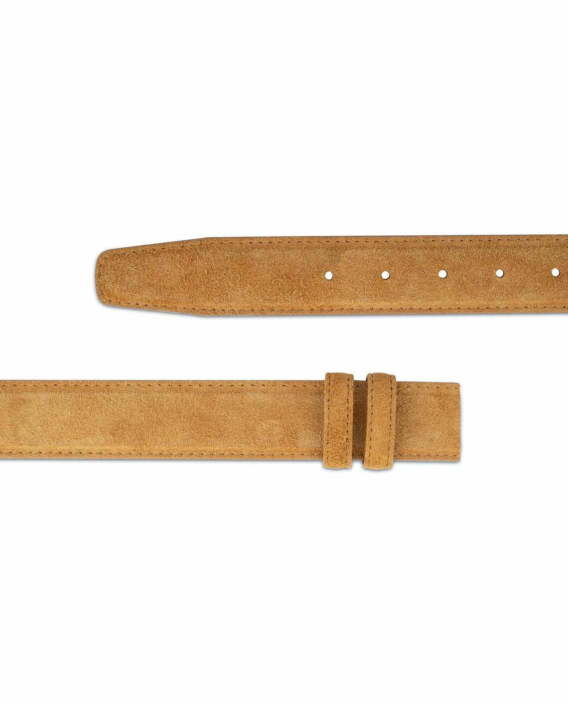Mens Camel Suede Belt Strap Adjustable For Montblanc Buckles 35mm Replacement