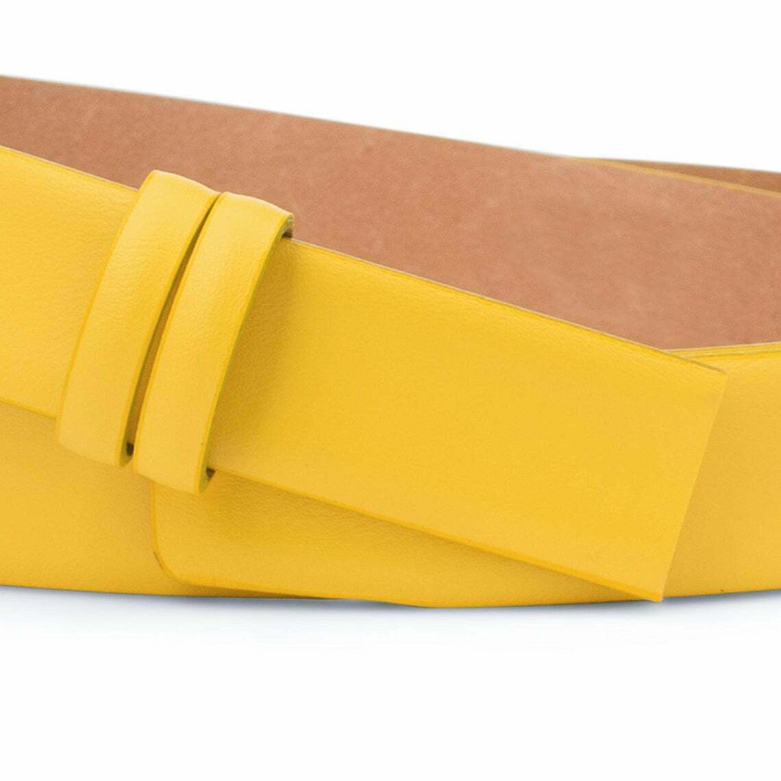Yellow Leather Belt Strap For Montblanc Buckles Men Women Belts Replacement 35mm