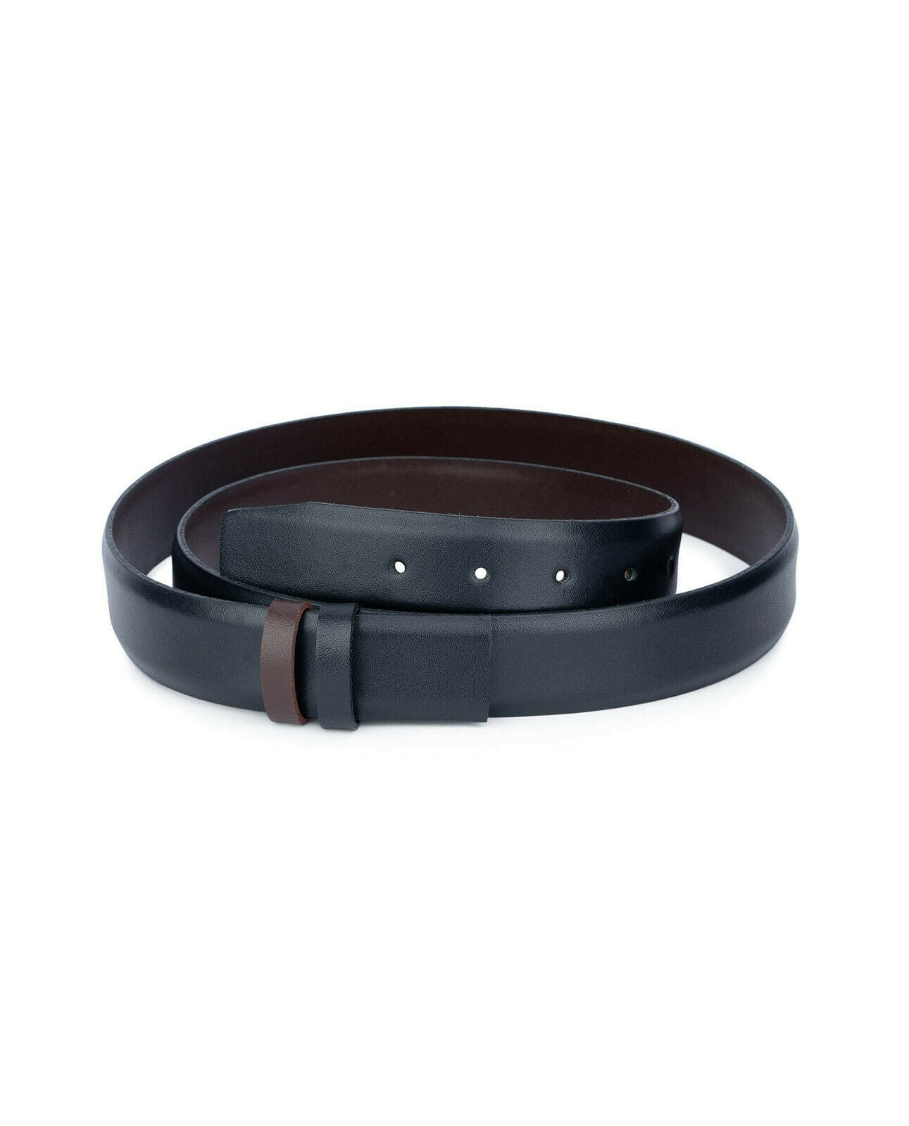 Mens Vegan Belt Strap For Montblanc Buckle Reversible Brown Black Replacement 35