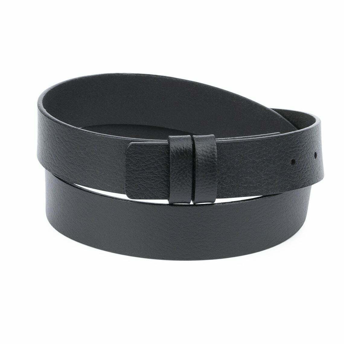 Black Belt Without Buckle For Cartier Belt Mens Genuine Leather Strap 35mm