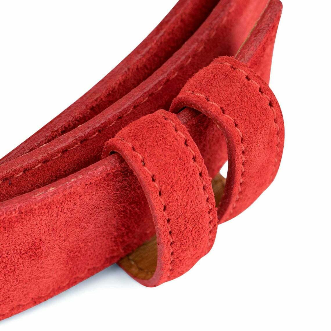 Luxury Red Suede Belt Strap Replacement For Dunhill Belts Mens Womens 35mm