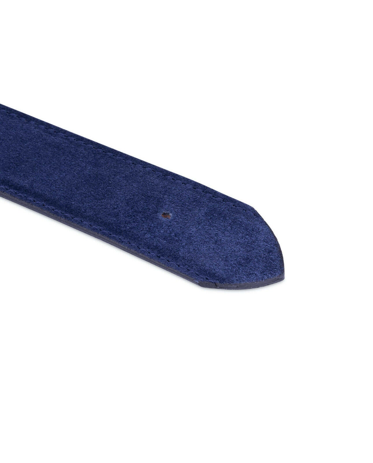 Blue Suede Belt Strap Replacement For Ferragamo No Buckle Navy Dark Real Leather