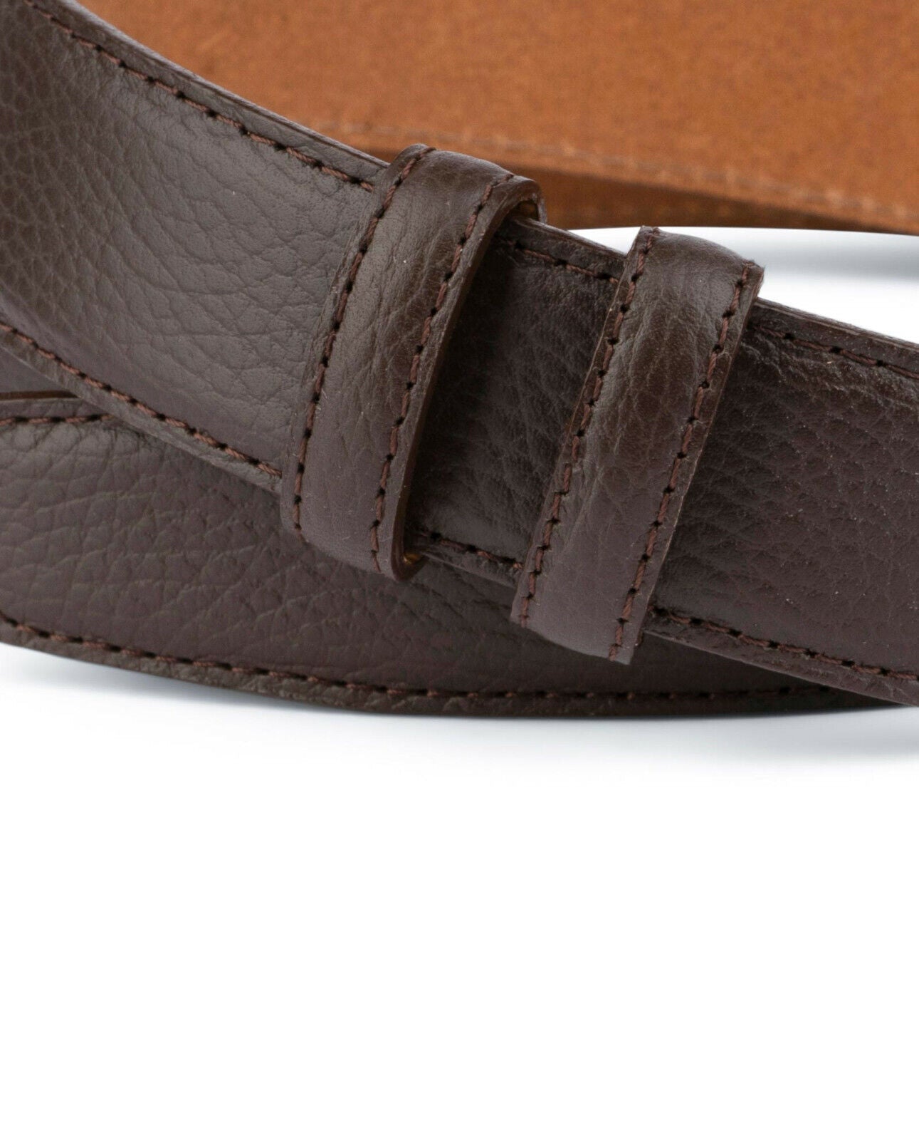 Belt Strap For Dunhill Buckles Mens Replacement Brown Real Leather 35 Mm