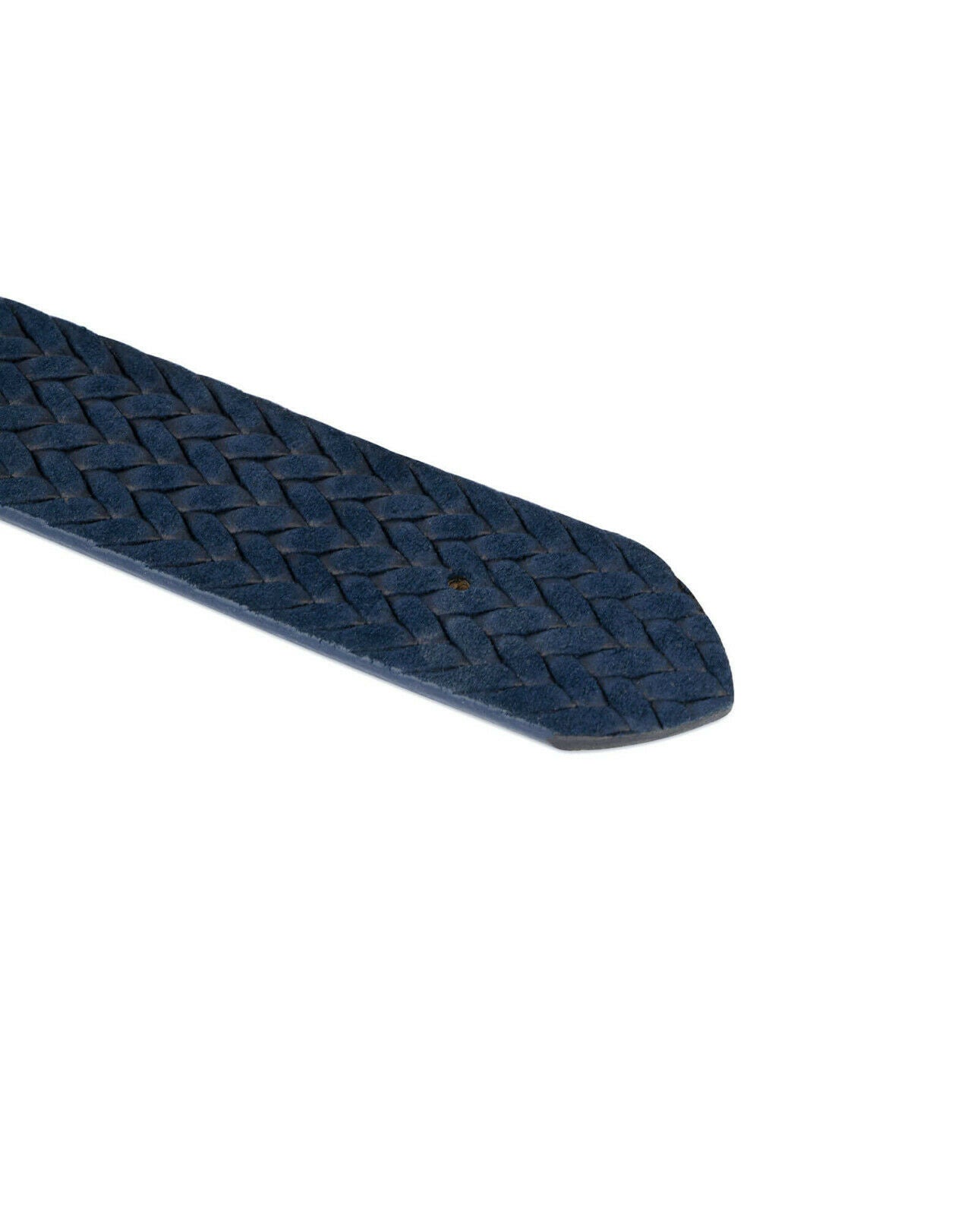 Blue Suede Belt Strap For Dior Buckle 35mm Woven Embossed Women Men Real Leather