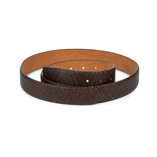 Mens Brown Belt Strap For Fendi Buckle 35 Mm Replacement Straps Real Leather