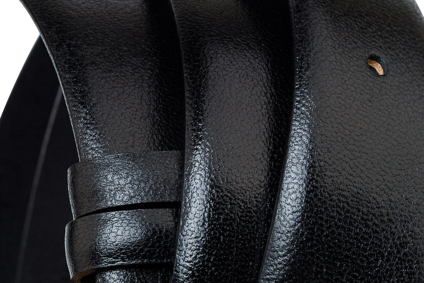 Smooth Leather Black Belt Strap Mens belts For Cartier buckles