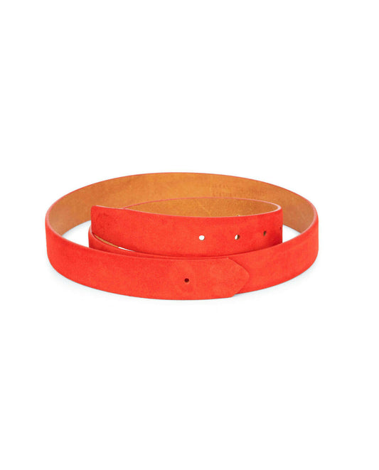 Mens Womens Red Leather Belt Strap Replacement For Montblanc Suede 30 Mm