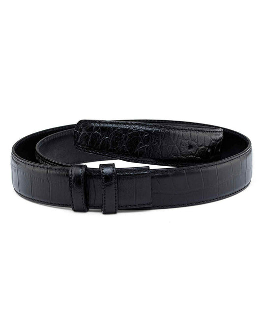 Croco Embossed Belt Strap 35 Mm For Ferragamo Adjustable Replacement Strap