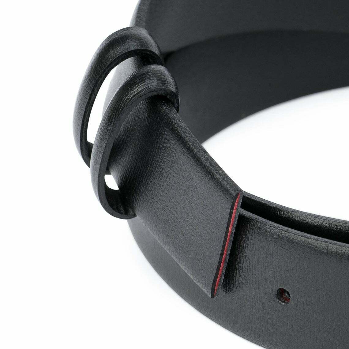35 Mm Black Leather Belt Without Buckle For Dunhill Mens Replacement Belt Strap
