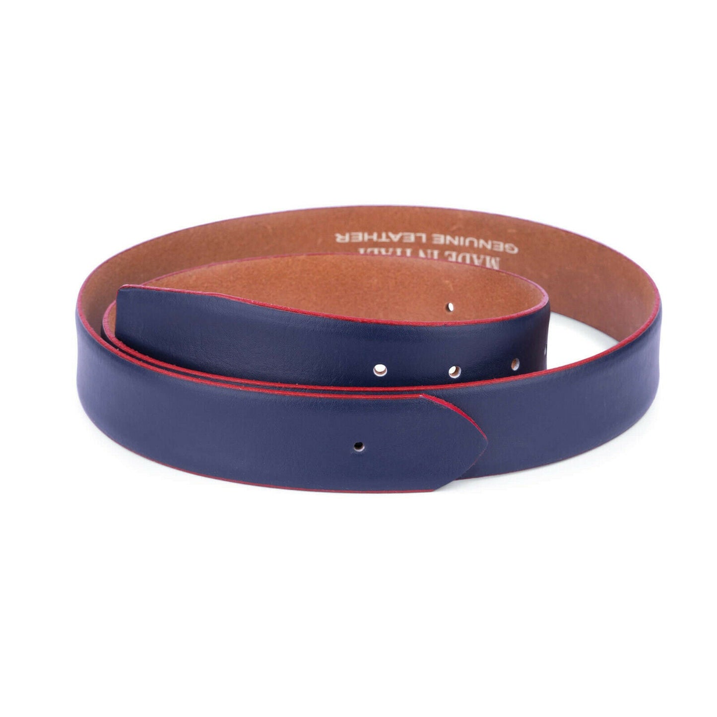 Navy Blue Belt Strap Without Buckle Replacement For Louis Vuitton Belts