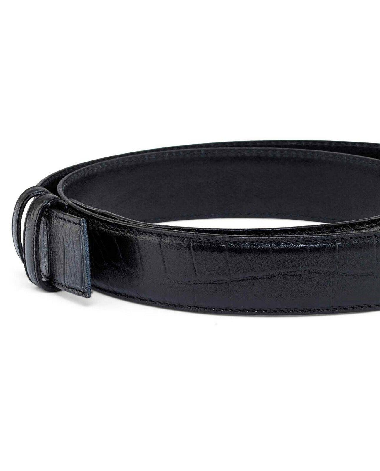 Croco Embossed Belt Strap 35 Mm For Dunhill Adjustable Replacement Strap