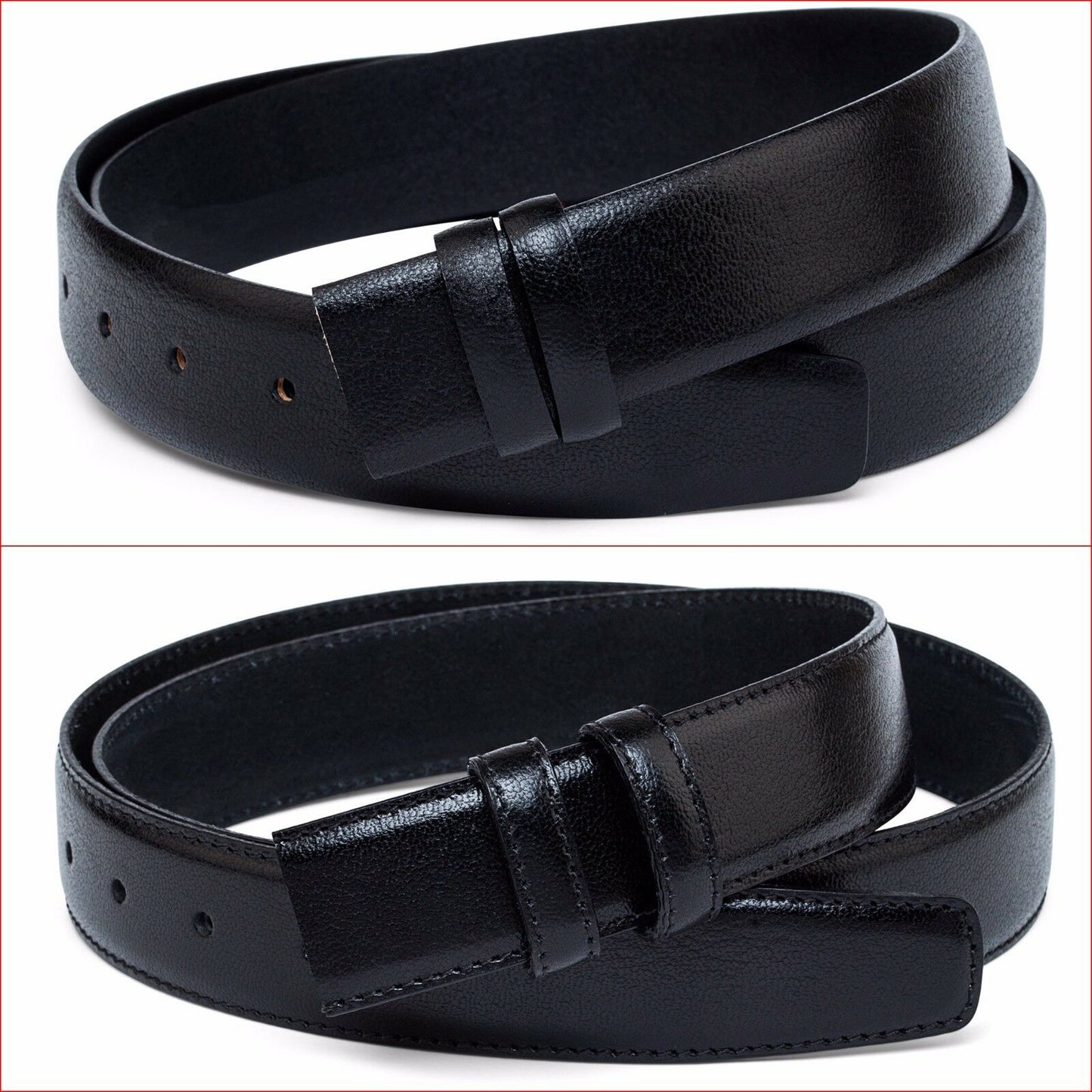 Smooth Leather Black Belt Strap Mens belts For ferragamo buckles Made in Italy