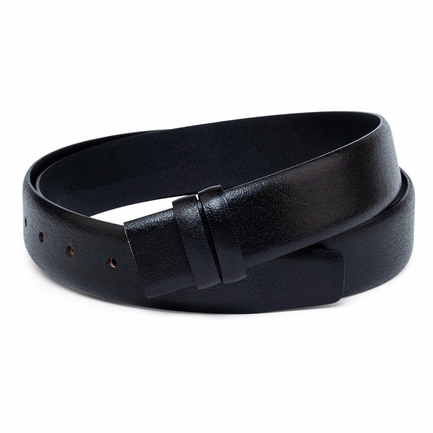 Smooth Leather Black Belt Strap Mens belts For Cartier buckles