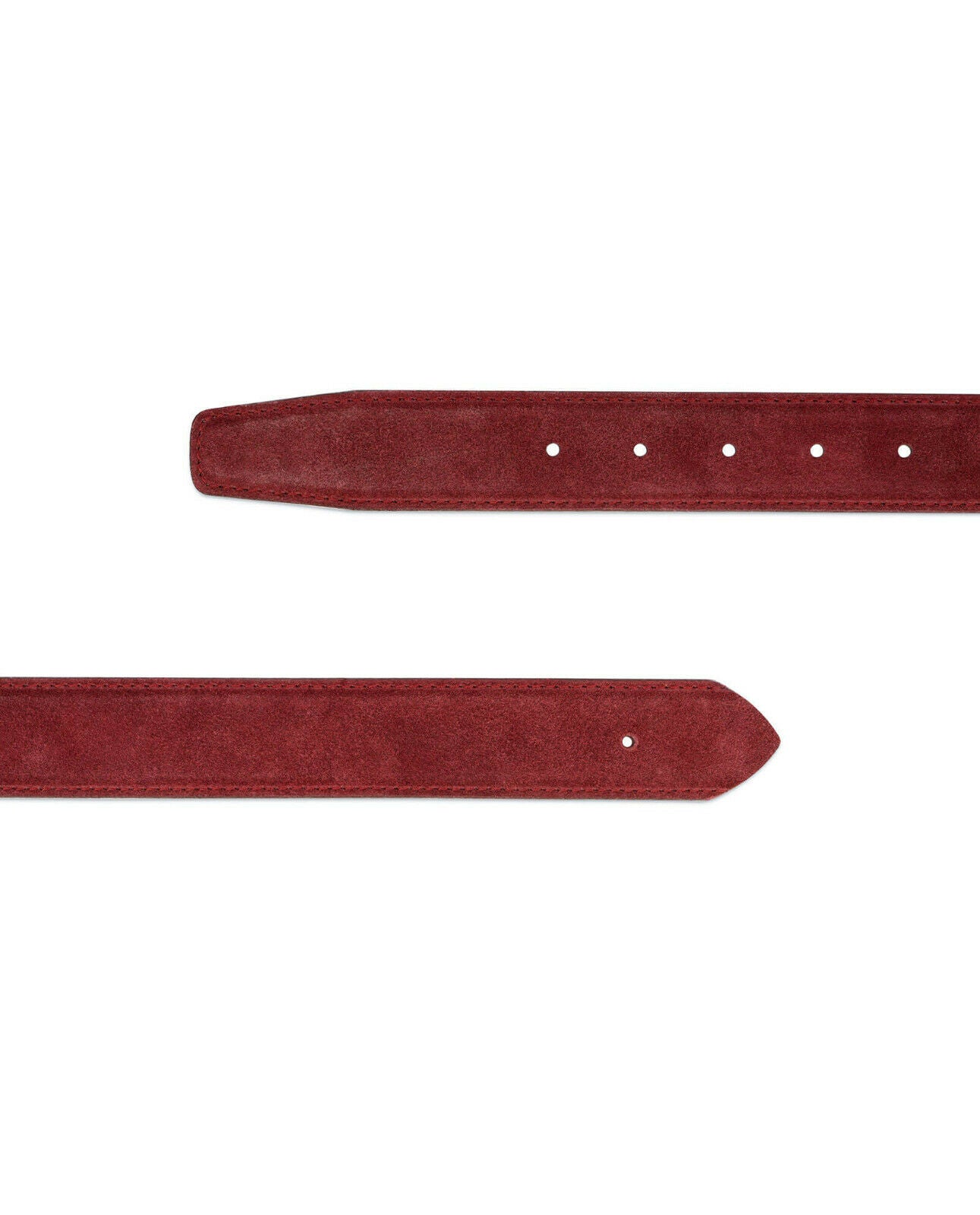 Burgundy Mens Suede Belt Strap For Ferragamo Without Buckle Replacement Real
