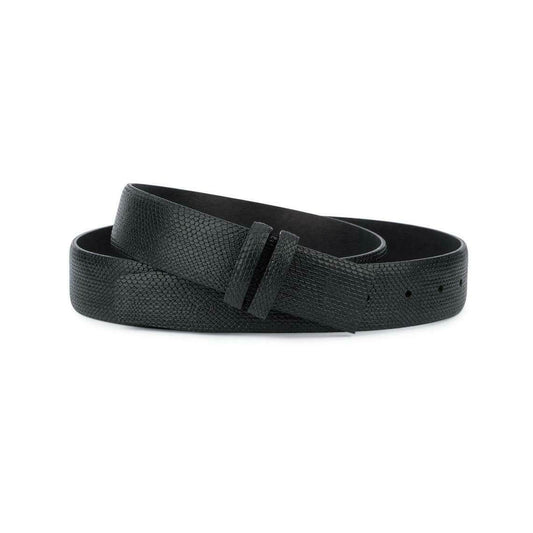 Luxury Snakeskin Belt Mens Replacement Strap For Dunhill Buckles Black 35mm
