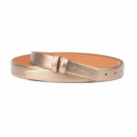 Rose Gold Belt Strap Replacement For Cartier Buckles 25mm Womens 100% Leather