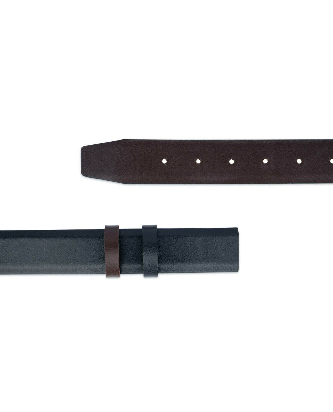 Mens Vegan Belt Strap For Dunhill Buckle Reversible Brown Black Replacement 35