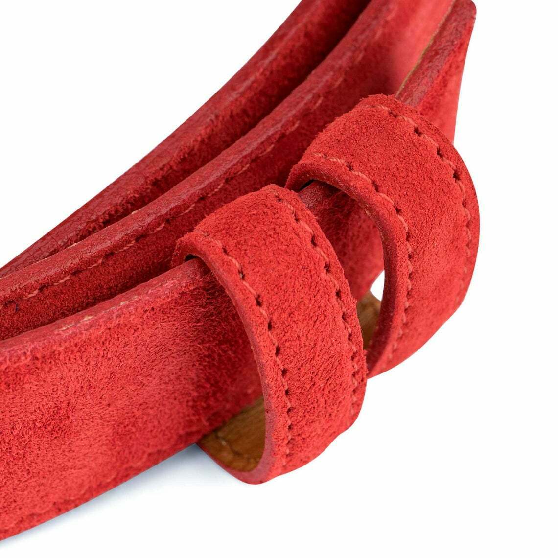 Luxury Red Suede Belt Strap Replacement For Montblanc Belts Mens Womens 35mm