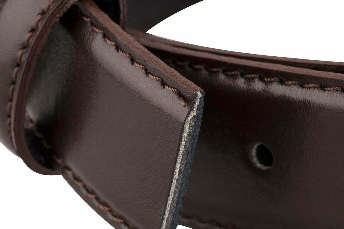 Brown Leather Belt Strap Replacement For Cartier 1 1 8 Mens Dress