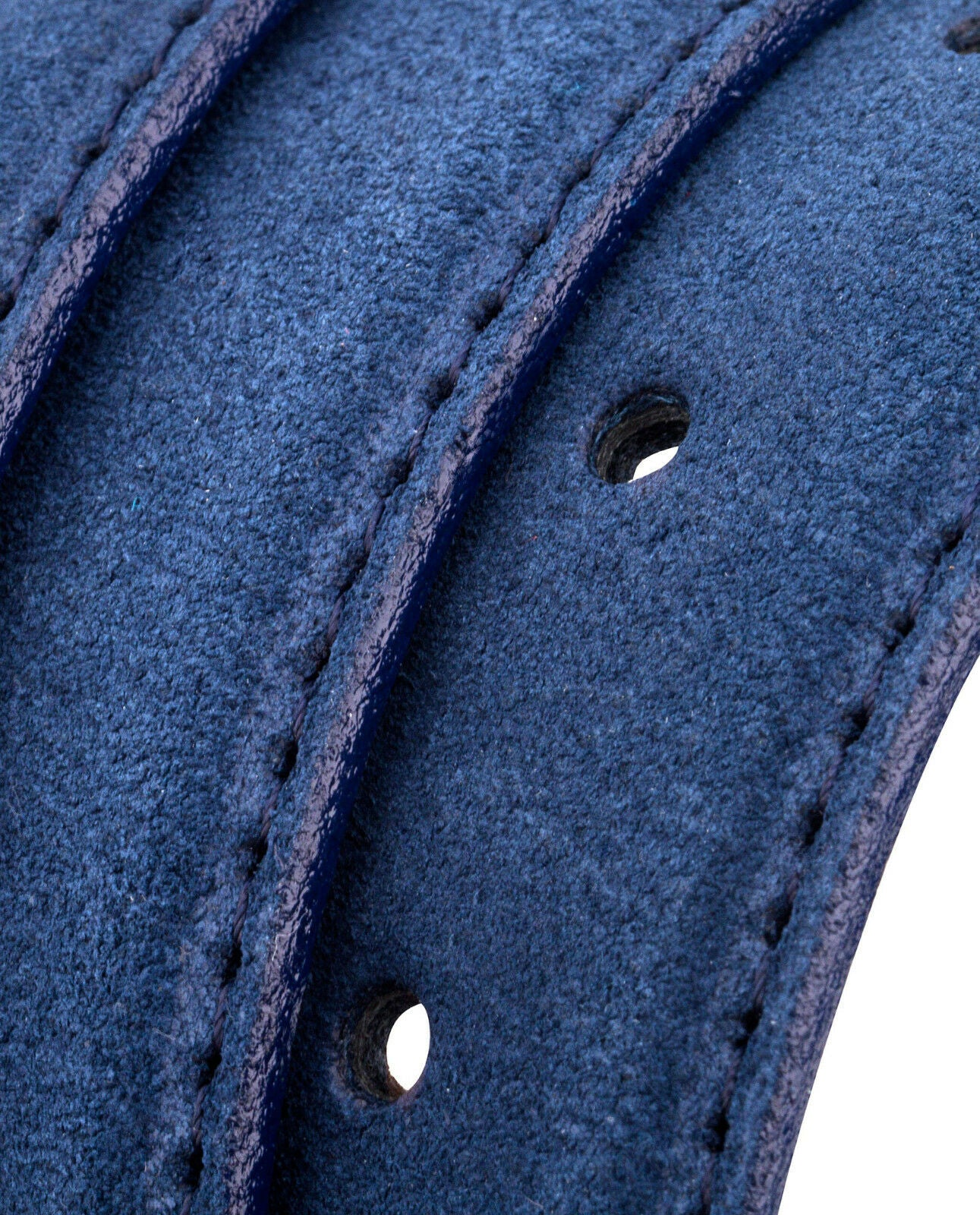 Mens Blue Suede Belt No Buckle Replacement Strap For Ferragamo Buckles 35mm