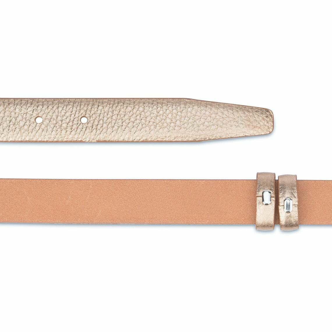 Rose Gold Belt Strap Replacement For Ferragamo Buckles 25mm Womens 100% Leather