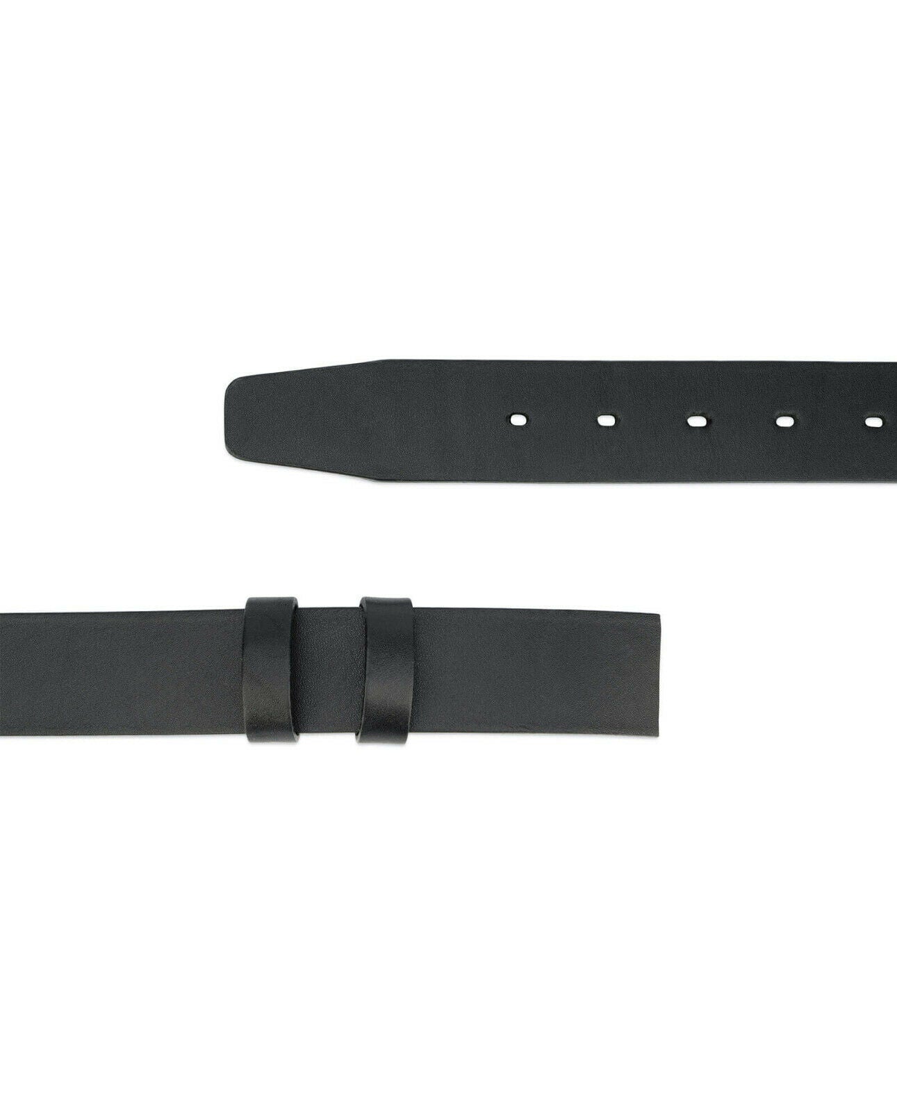 Black Full Grain Leather Belt Strap For Montblanc Buckle 35 Mm Replacement