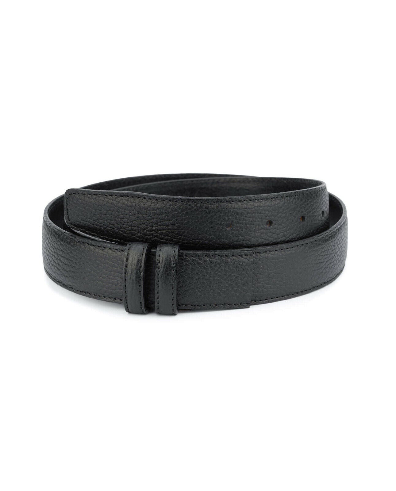 Black Leather Belt Strap For Montblanc Replacement Adjustable Genuine 35 Mm